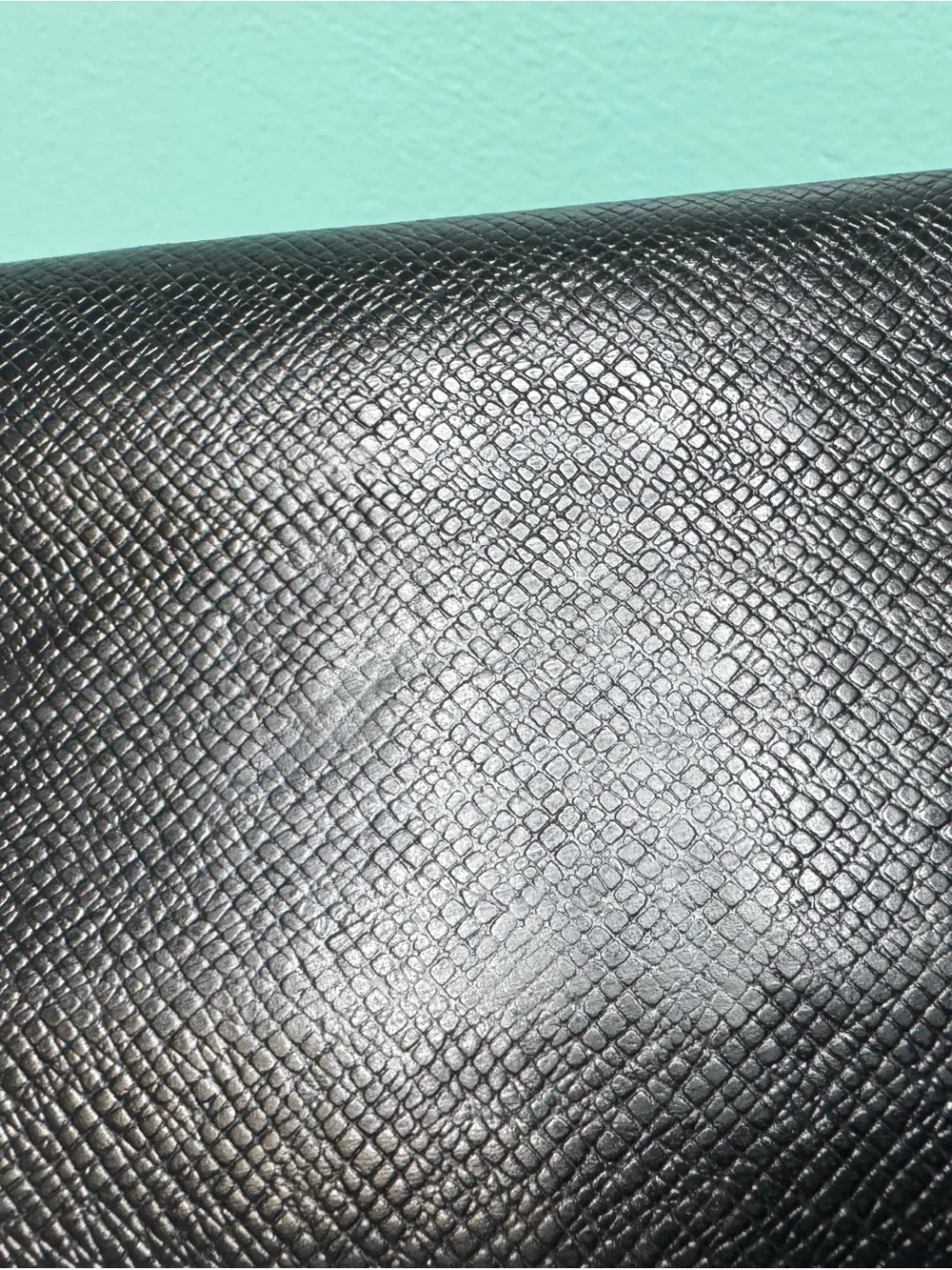 Louis Vuitton Black Textured Leather Clutch Wallet